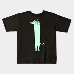 Cat looking Green Kids T-Shirt